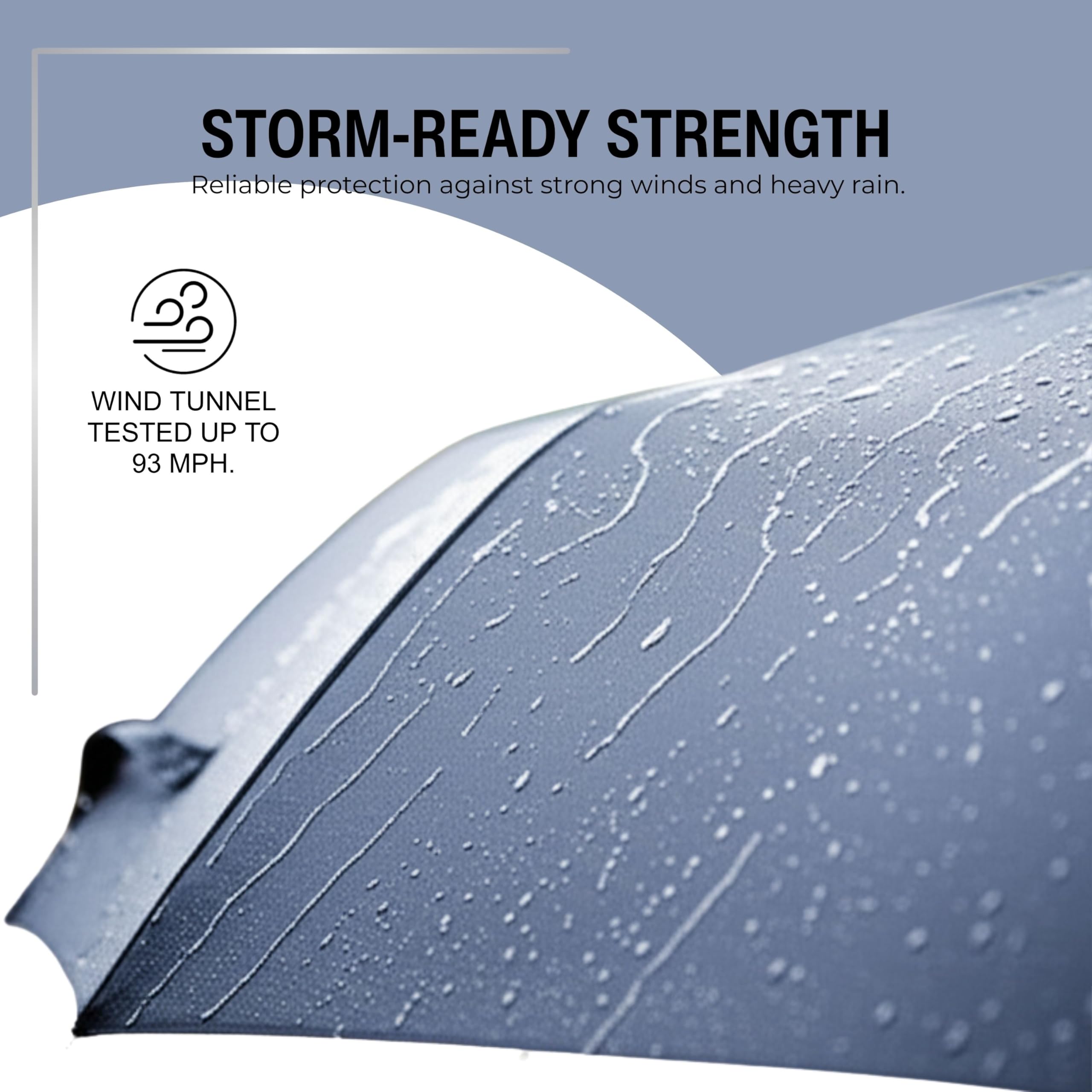 Knirps T.260 Medium Automatic Open Close Rain Umbrella with Curved Handle and Carrying Case - Compact Windproof Travel Umbrellas for Adults, 97cm Diamteter - Image 6
